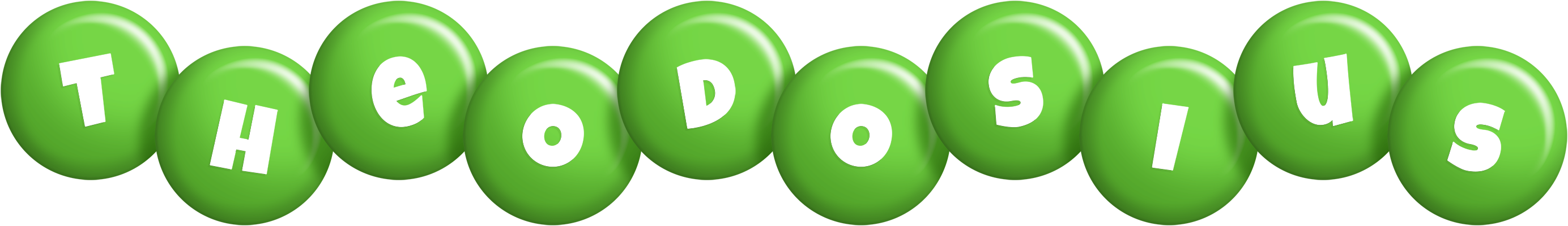Theodosius candy-green logo