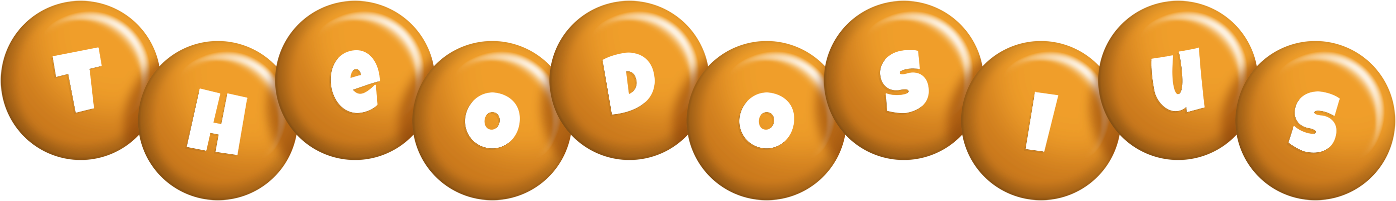 Theodosius candy-orange logo