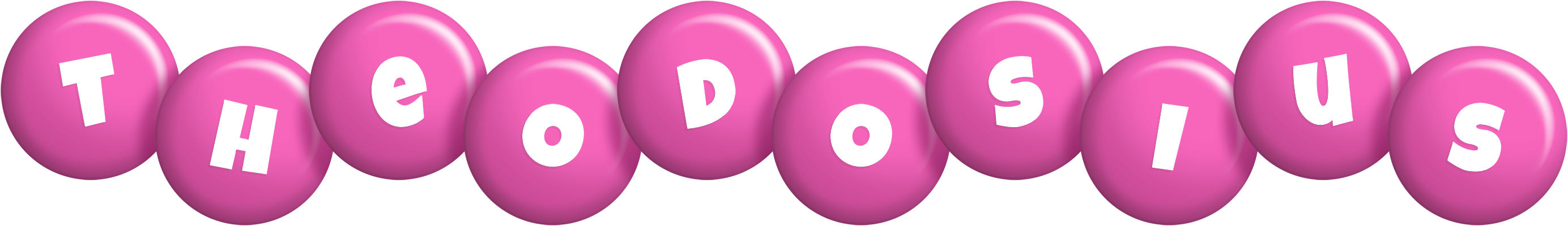 Theodosius candy-pink logo