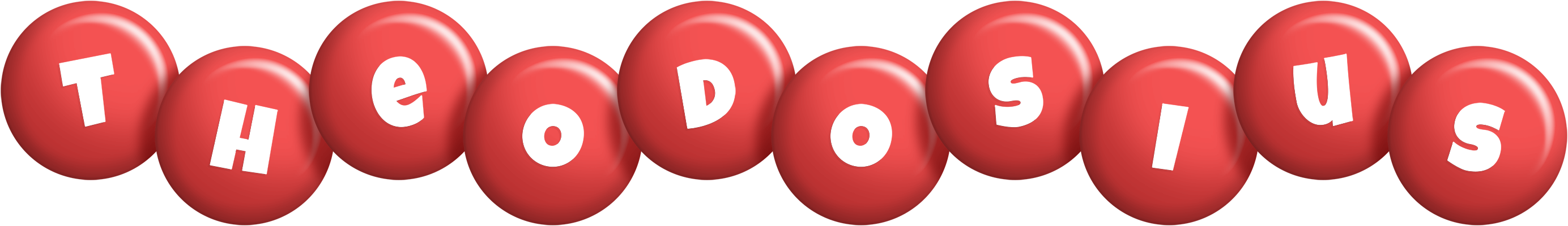 Theodosius candy-red logo