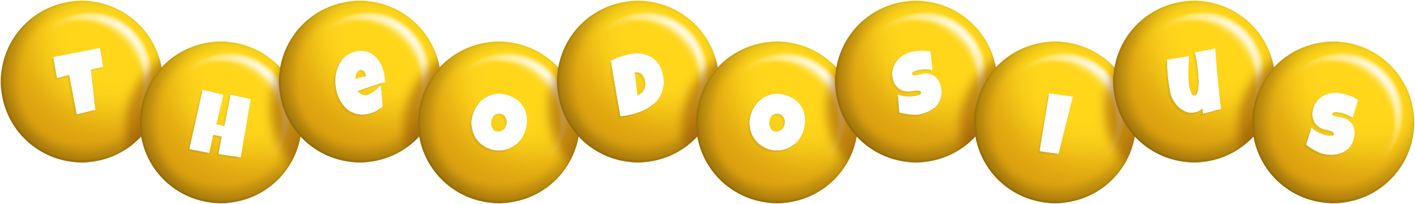 Theodosius candy-yellow logo