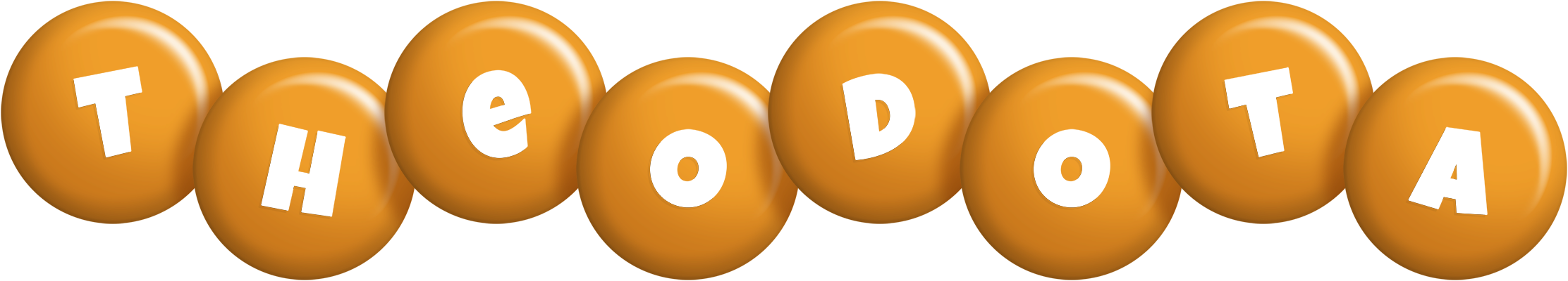 Theodota candy-orange logo