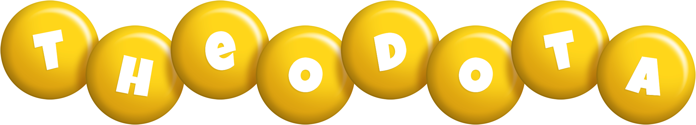 Theodota candy-yellow logo