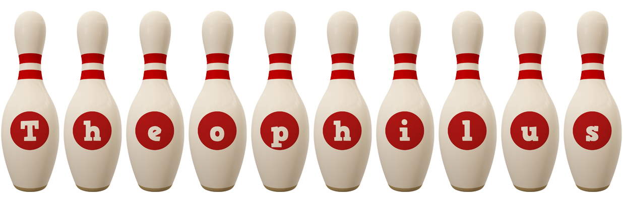 Theophilus bowling-pin logo