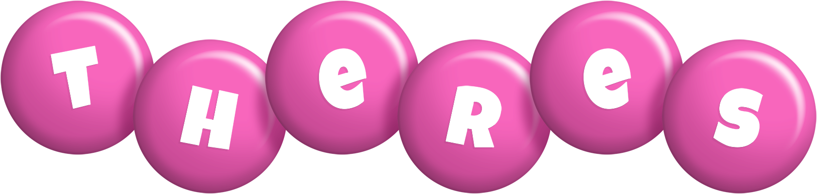 Theres candy-pink logo