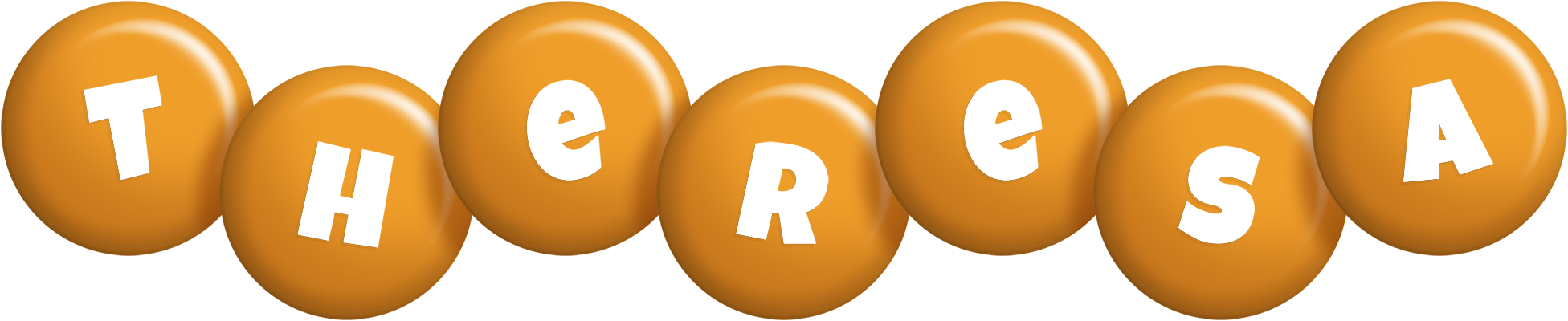 Theresa candy-orange logo
