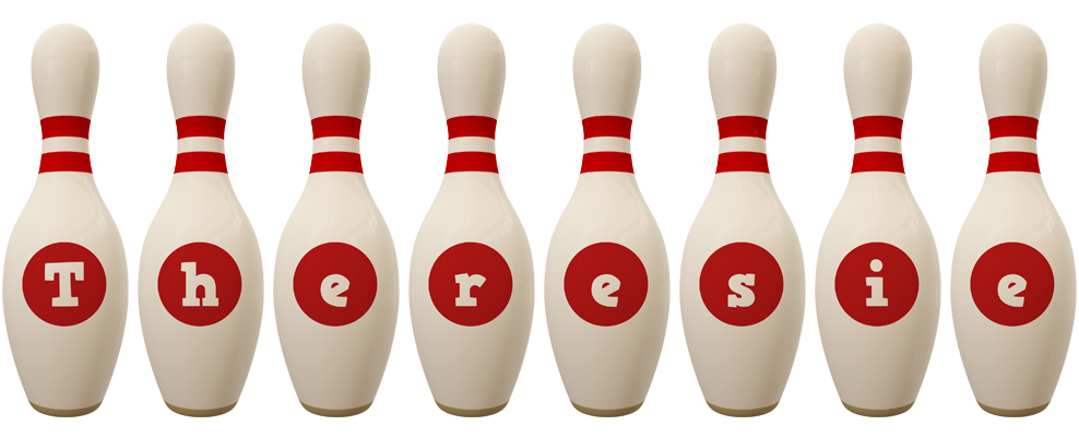 Theresie bowling-pin logo