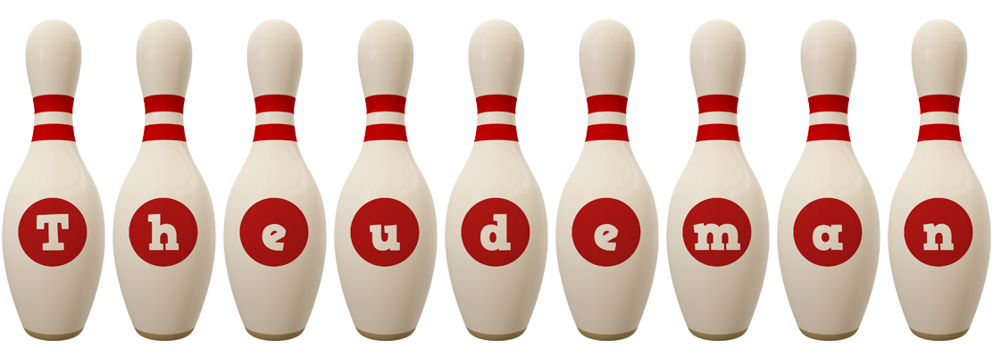 Theudeman bowling-pin logo