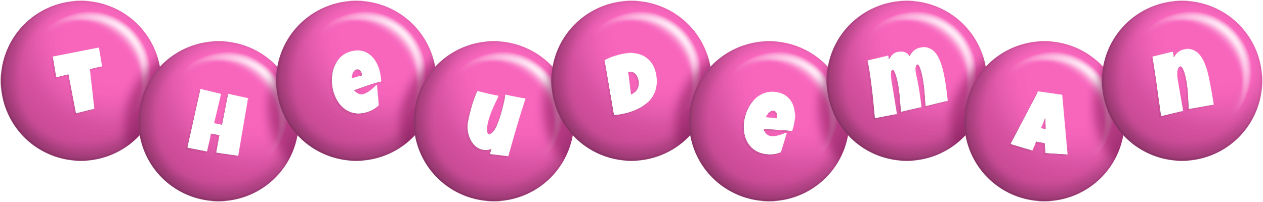 Theudeman candy-pink logo