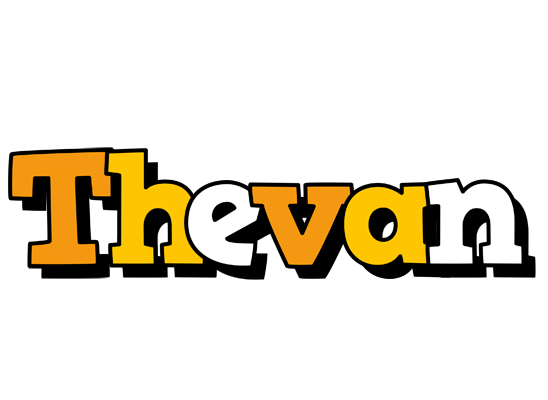Thevan cartoon logo