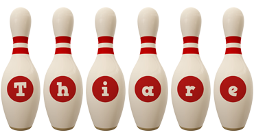 Thiare bowling-pin logo