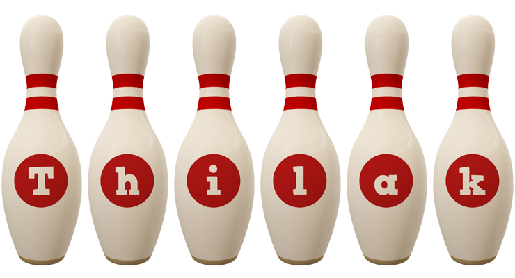 Thilak bowling-pin logo
