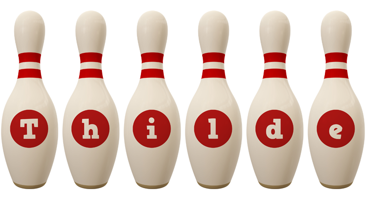 Thilde bowling-pin logo