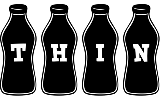 Thin bottle logo