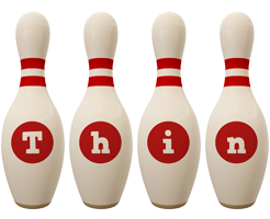 Thin bowling-pin logo