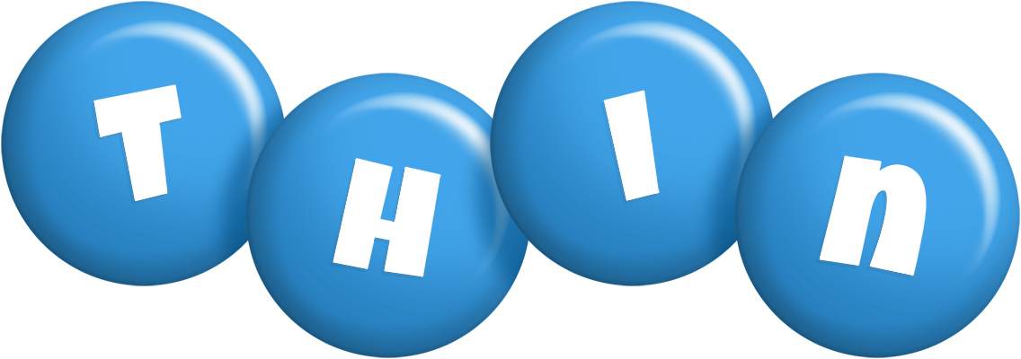 Thin candy-blue logo
