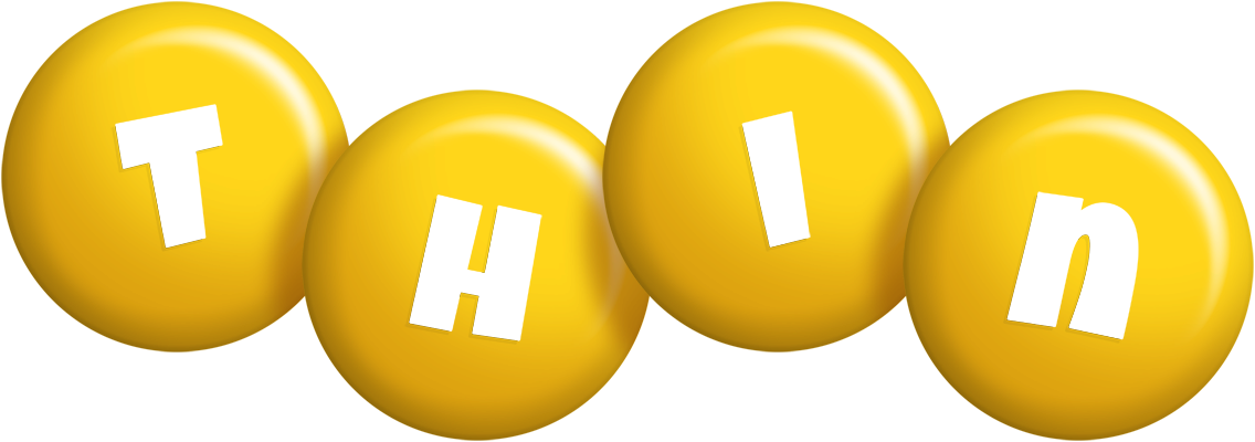 Thin candy-yellow logo