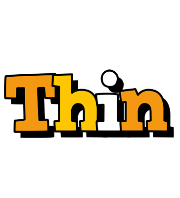 Thin cartoon logo