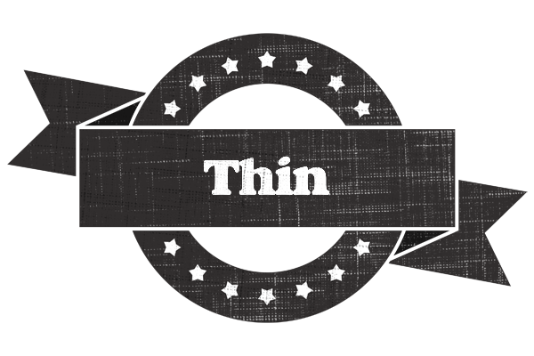 Thin grunge logo