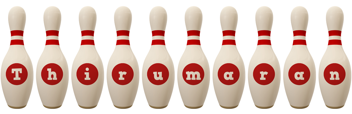 Thirumaran bowling-pin logo