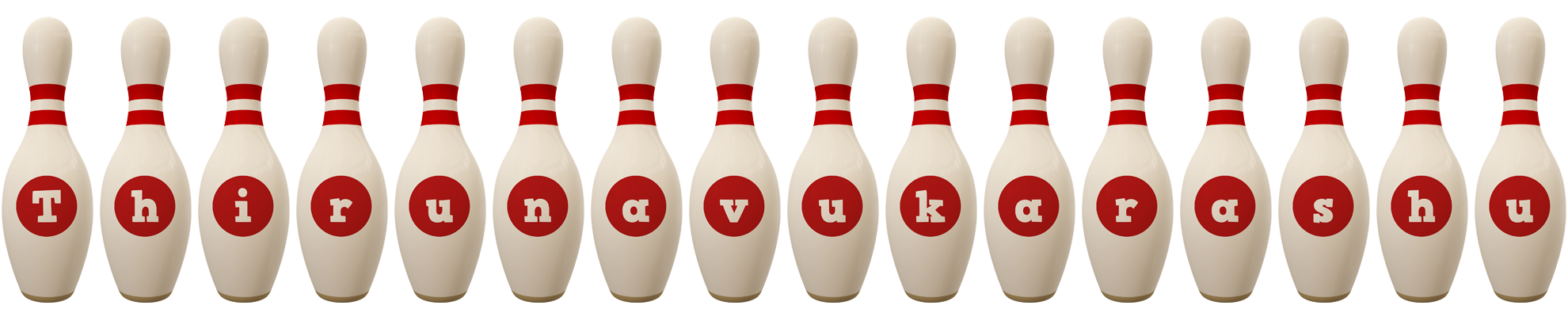 Thirunavukarashu bowling-pin logo