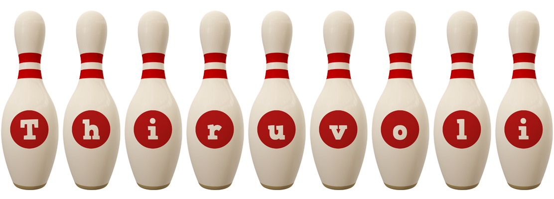 Thiruvoli bowling-pin logo