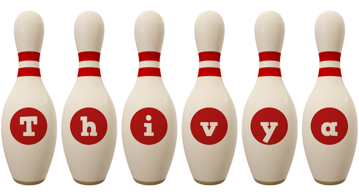 Thivya bowling-pin logo