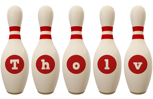 Tholv bowling-pin logo