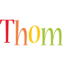 Thom birthday logo