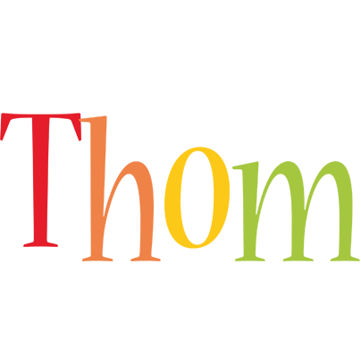 Thom birthday logo