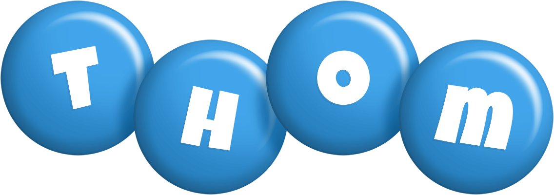 Thom candy-blue logo
