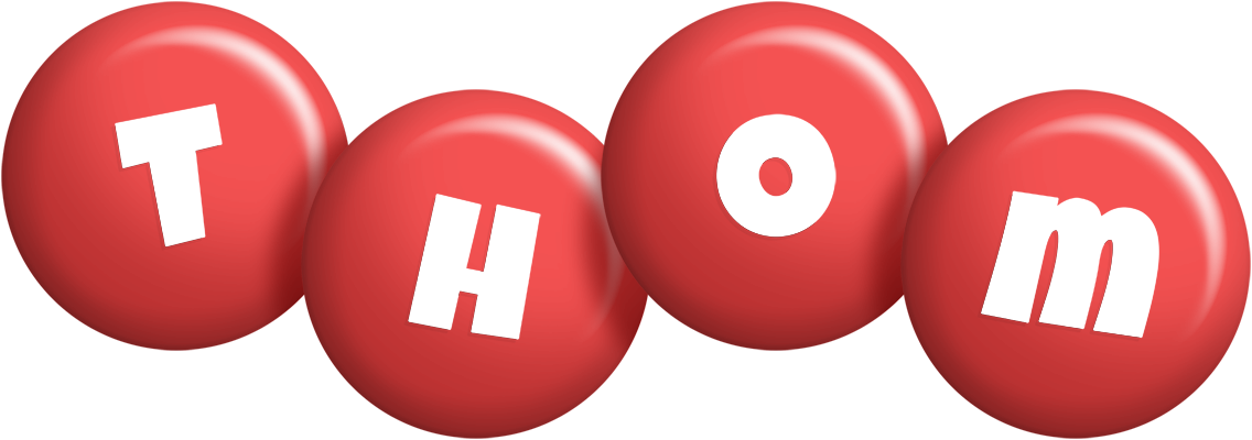 Thom candy-red logo