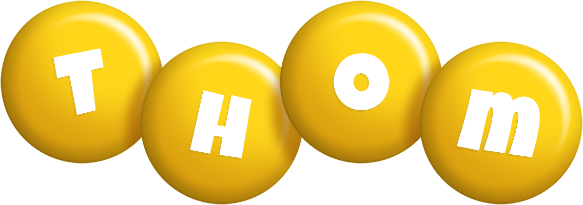 Thom candy-yellow logo