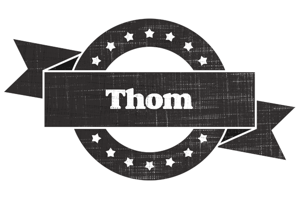 Thom grunge logo