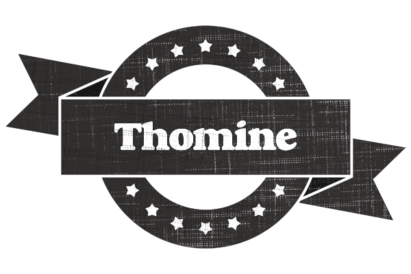 Thomine grunge logo