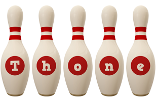 Thone bowling-pin logo