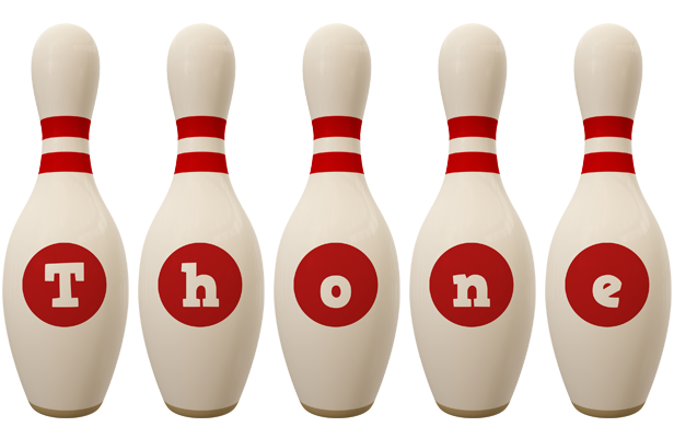 Thone bowling-pin logo