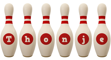 Thonje bowling-pin logo