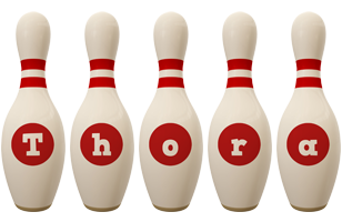 Thora bowling-pin logo