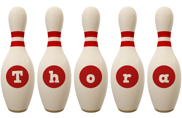 Thora bowling-pin logo
