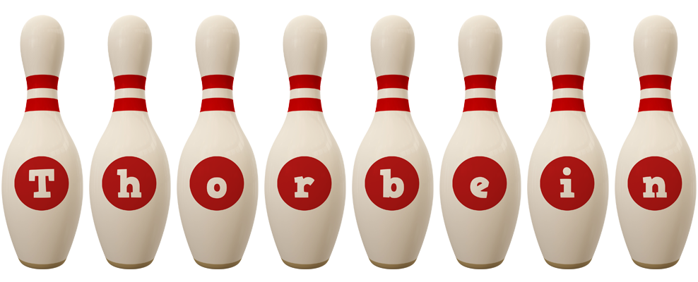 Thorbein bowling-pin logo