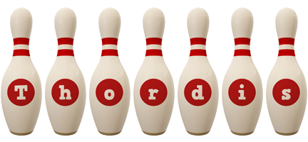 Thordis bowling-pin logo