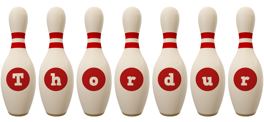 Thordur bowling-pin logo