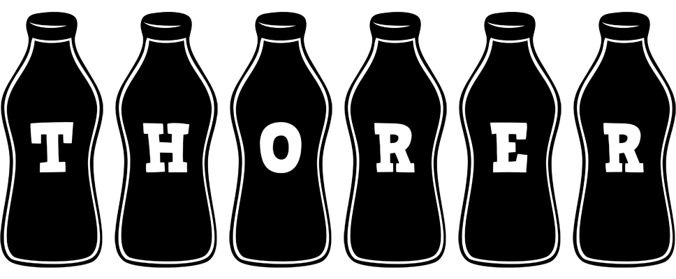 Thorer bottle logo