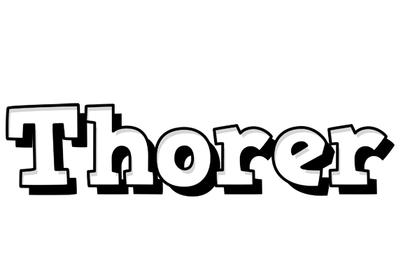 Thorer snowing logo