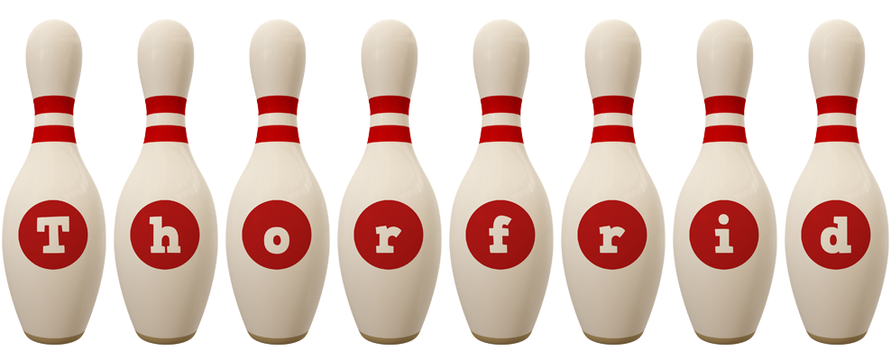 Thorfrid bowling-pin logo