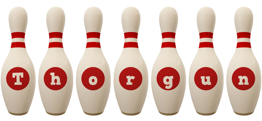 Thorgun bowling-pin logo