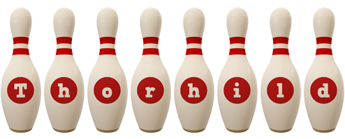 Thorhild bowling-pin logo