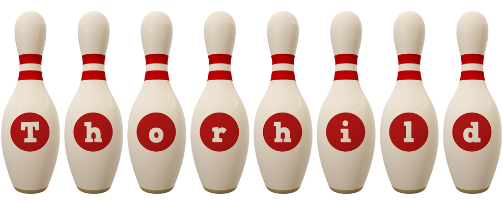 Thorhild bowling-pin logo