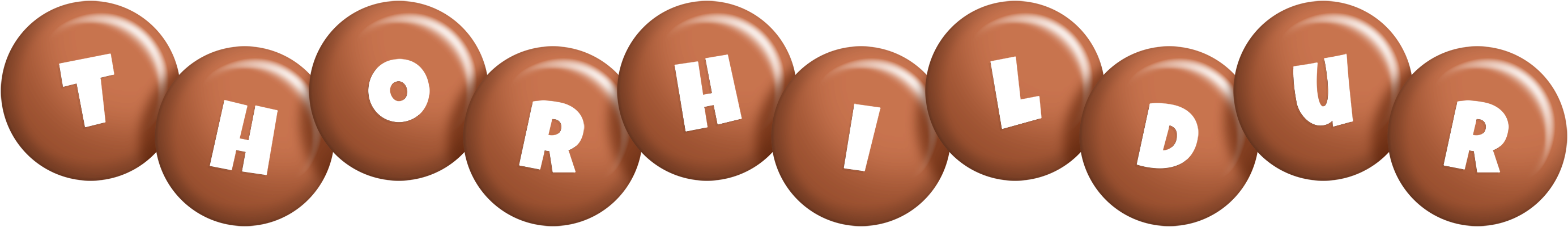 Thorhildur candy-brown logo